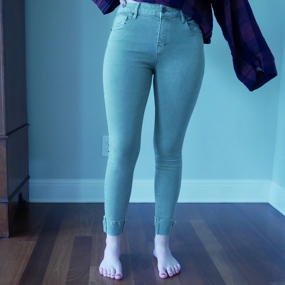 Unpublished Denim - Unpublished Light Olive Jeans, gently worn